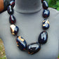 227 gr 11 beads Big Necklace Indonesian blue Amber for Healing FRN23