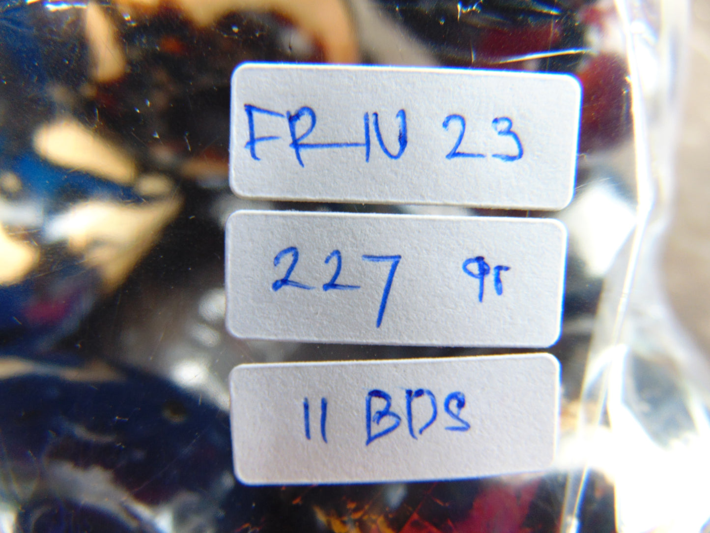 227 gr 11 beads Big Necklace Indonesian blue Amber for Healing FRN23