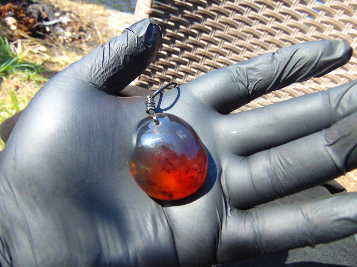 10 gram Pendant Indonesian Blue Amber for Healing 25A559
