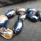 301 gr 6 beads Big Necklace Indonesian blue Amber for Healing FRN22