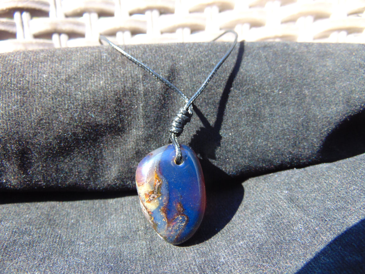 7 gram Pendant Indonesian Blue Amber for Healing A4