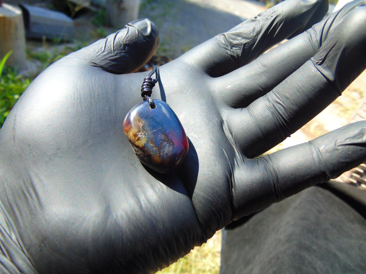 7 gram Pendant Indonesian Blue Amber for Healing A4