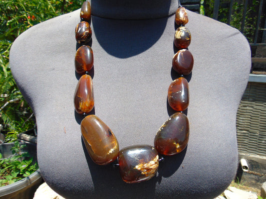 108 gram Small Beads Combination Necklace Indonesian Amber for Healing NE42
