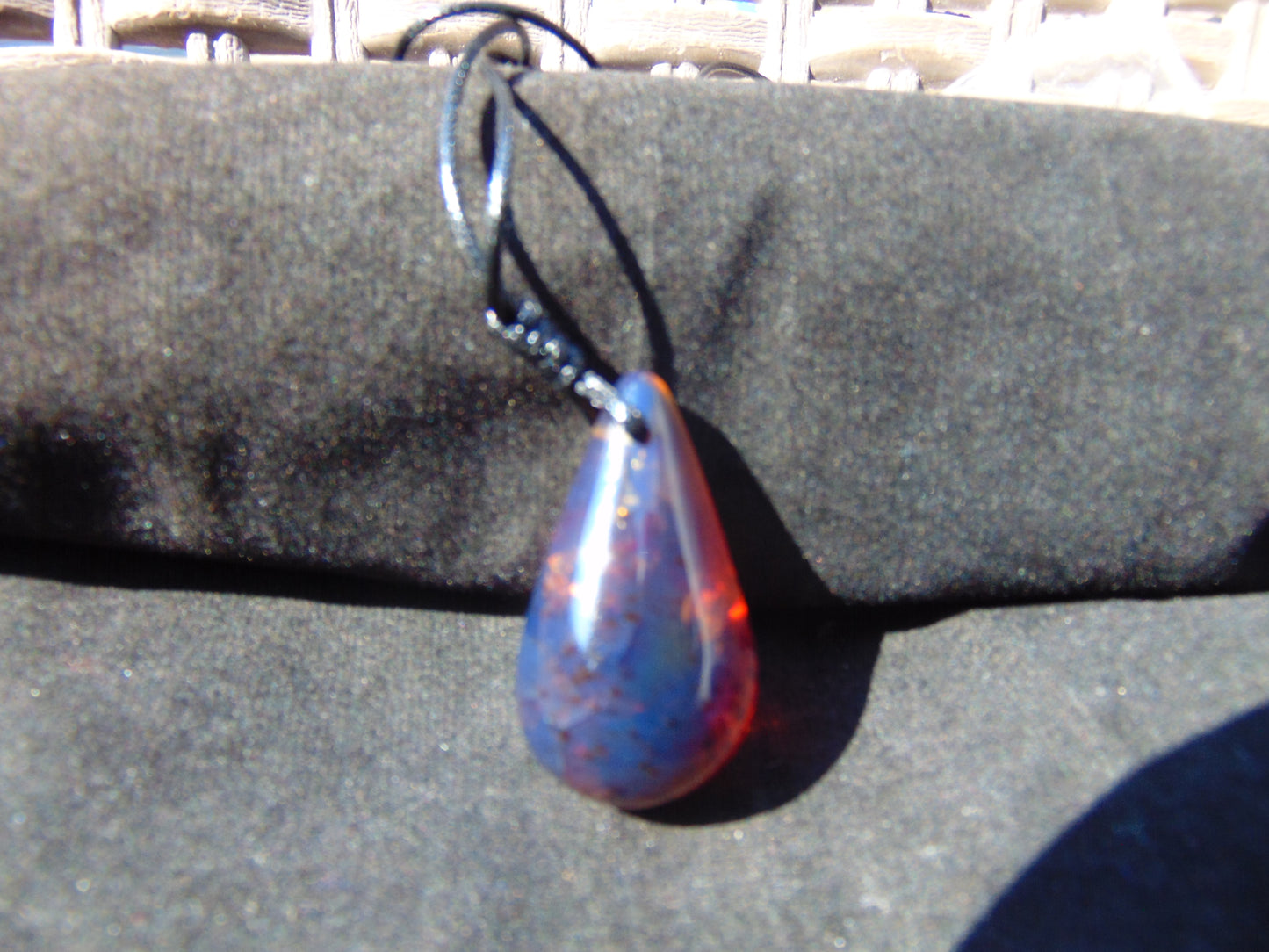 7 gram Teardrop Pendant Indonesian Blue Amber for Healing PBN606