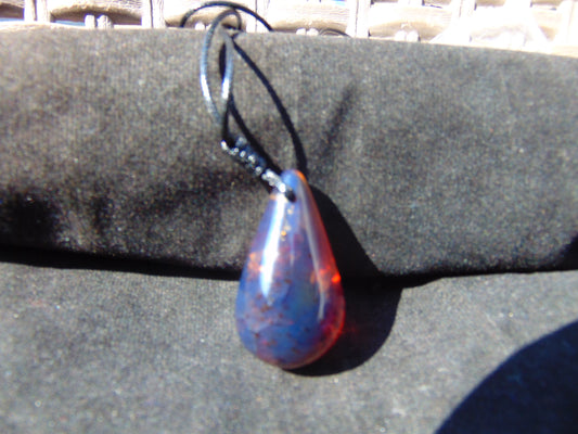 7 gram Teardrop Pendant Indonesian Blue Amber for Healing PBN606