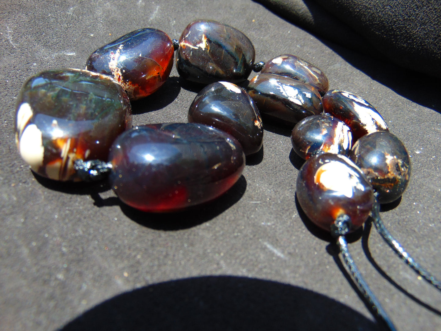 100 gram Small Beads Combination Necklace Indonesian Amber for Healing NE43
