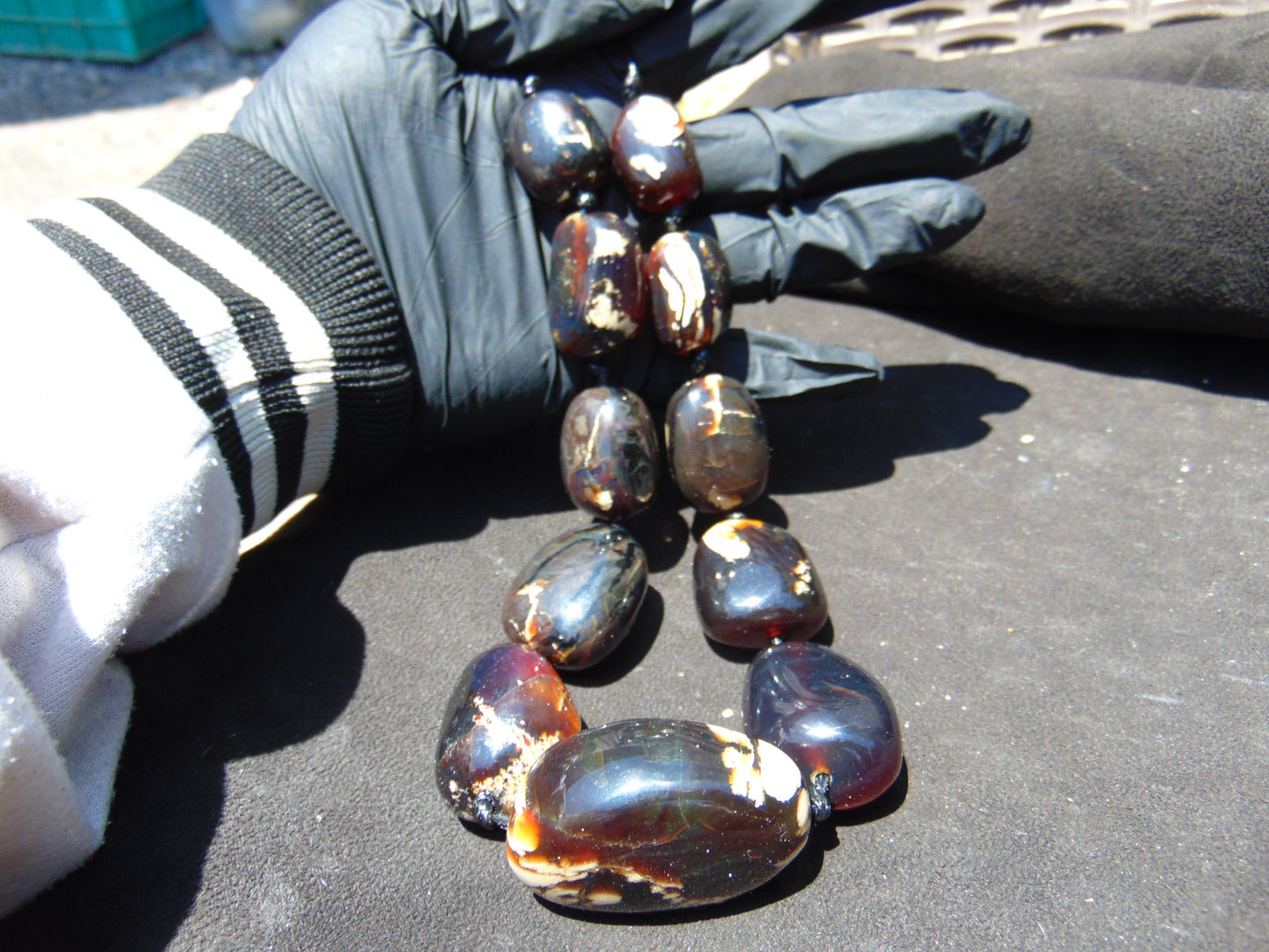 100 gram Small Beads Combination Necklace Indonesian Amber for Healing NE43