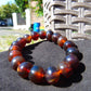 18 Gram 18 Small Beads Bracelet Indonesian Red Bluish Amber for Healing SB52