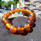 18 Gram 18 Small Beads Bracelet Indonesian Yellow Bluish Amber for Healing SB43