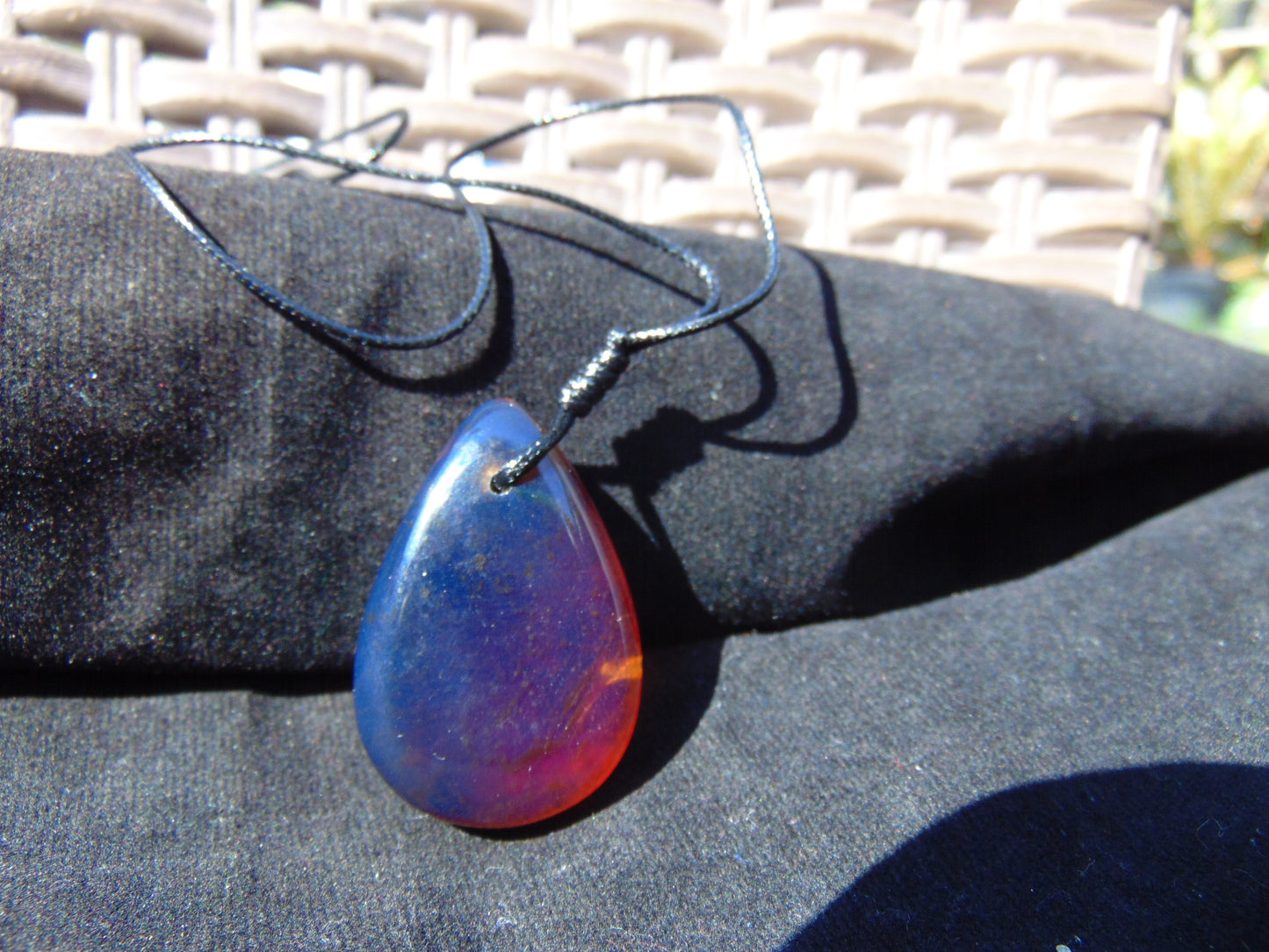 9 gram Teardrop Pendant Indonesian Blue Amber for Healing PBY640
