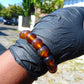 18 Gram 18 Small Beads Bracelet Indonesian Yellow Bluish Amber for Healing SB43