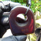 33 gram Ring Pendant Indonesian red blue Amber for Healing 25y154