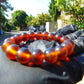 18 Gram 18 Small Beads Bracelet Indonesian Red Bluish Amber for Healing SB38