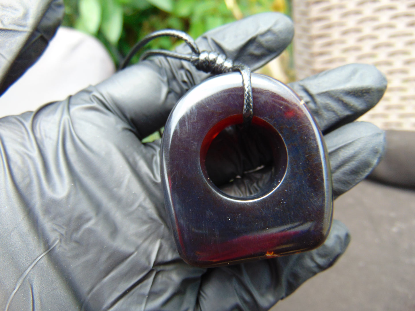 19 gr Donut Pendant Indonesian Blue Amber for Healing 25Y138