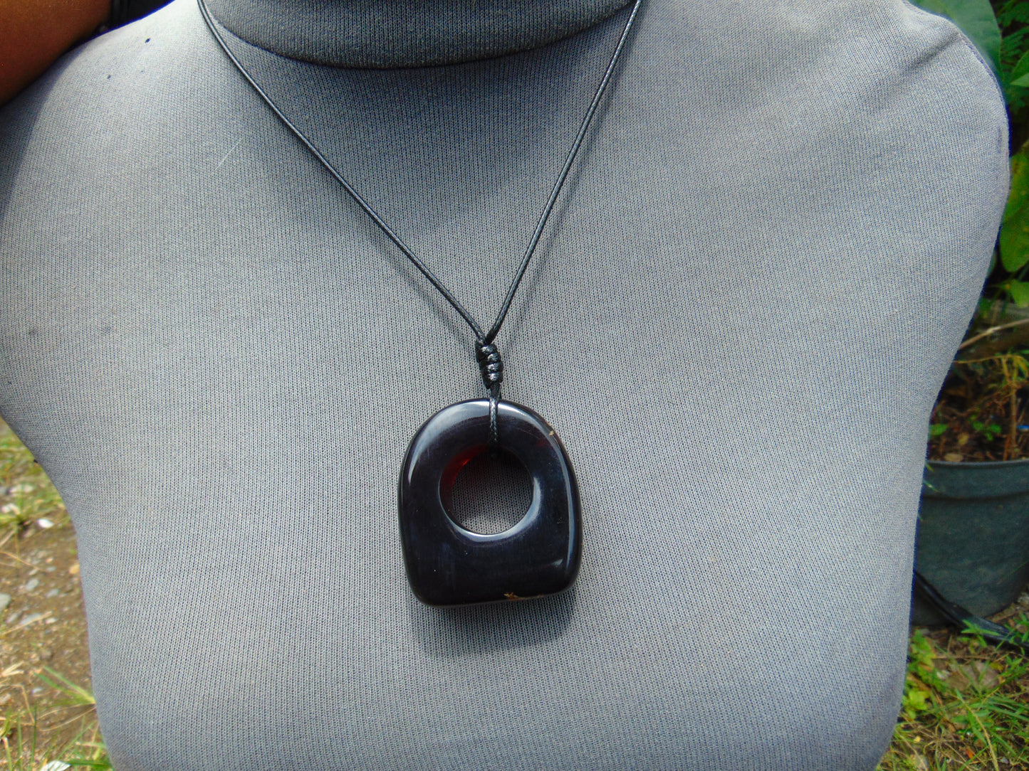 19 gr Donut Pendant Indonesian Blue Amber for Healing 25Y138