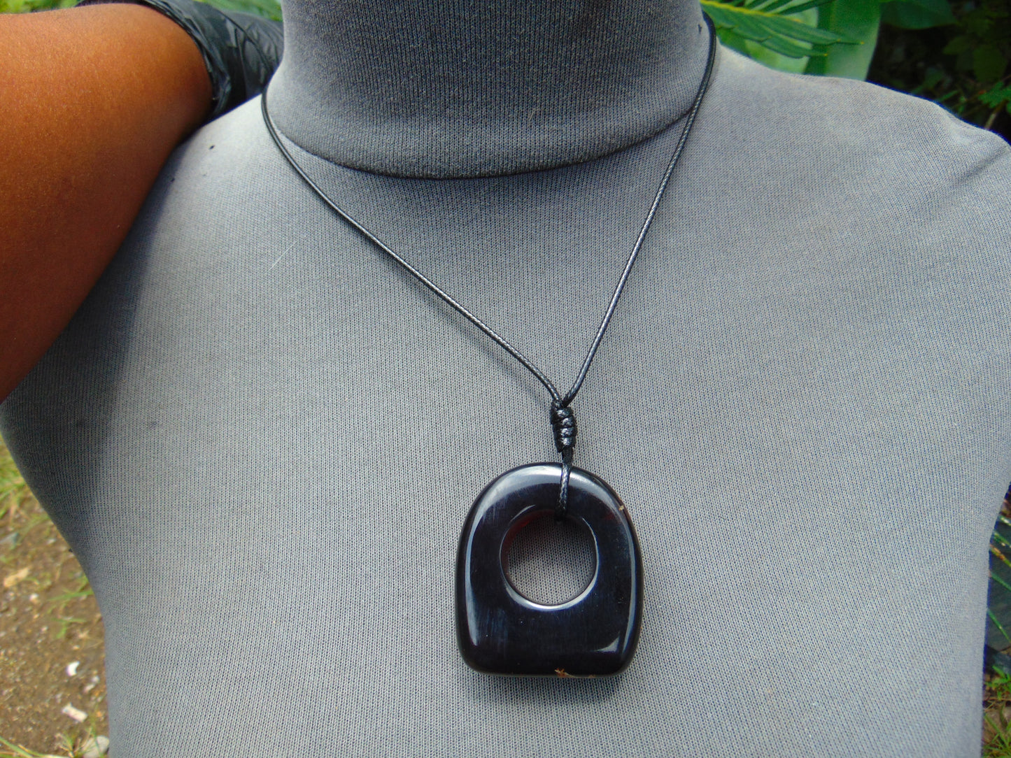 19 gr Donut Pendant Indonesian Blue Amber for Healing 25Y138