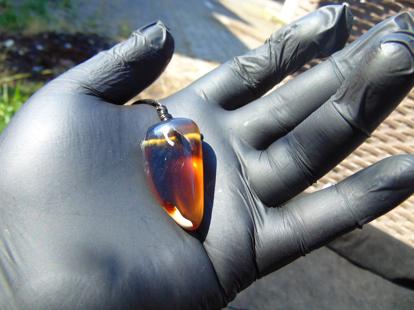 7 gram Pendant Indonesian AAAAA Blue Amber for Healing P368