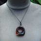 24 gram Ring Pendant Indonesian red blue Amber for Healing 25y153