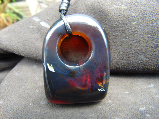 33 gram Ring Pendant Indonesian Blue Amber for Healing 25A214