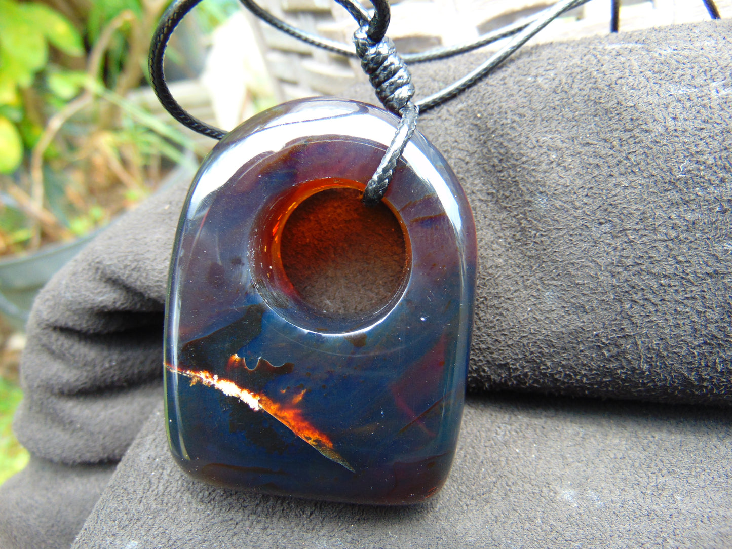 33 gram Ring Pendant Indonesian Blue Amber for Healing 25A214