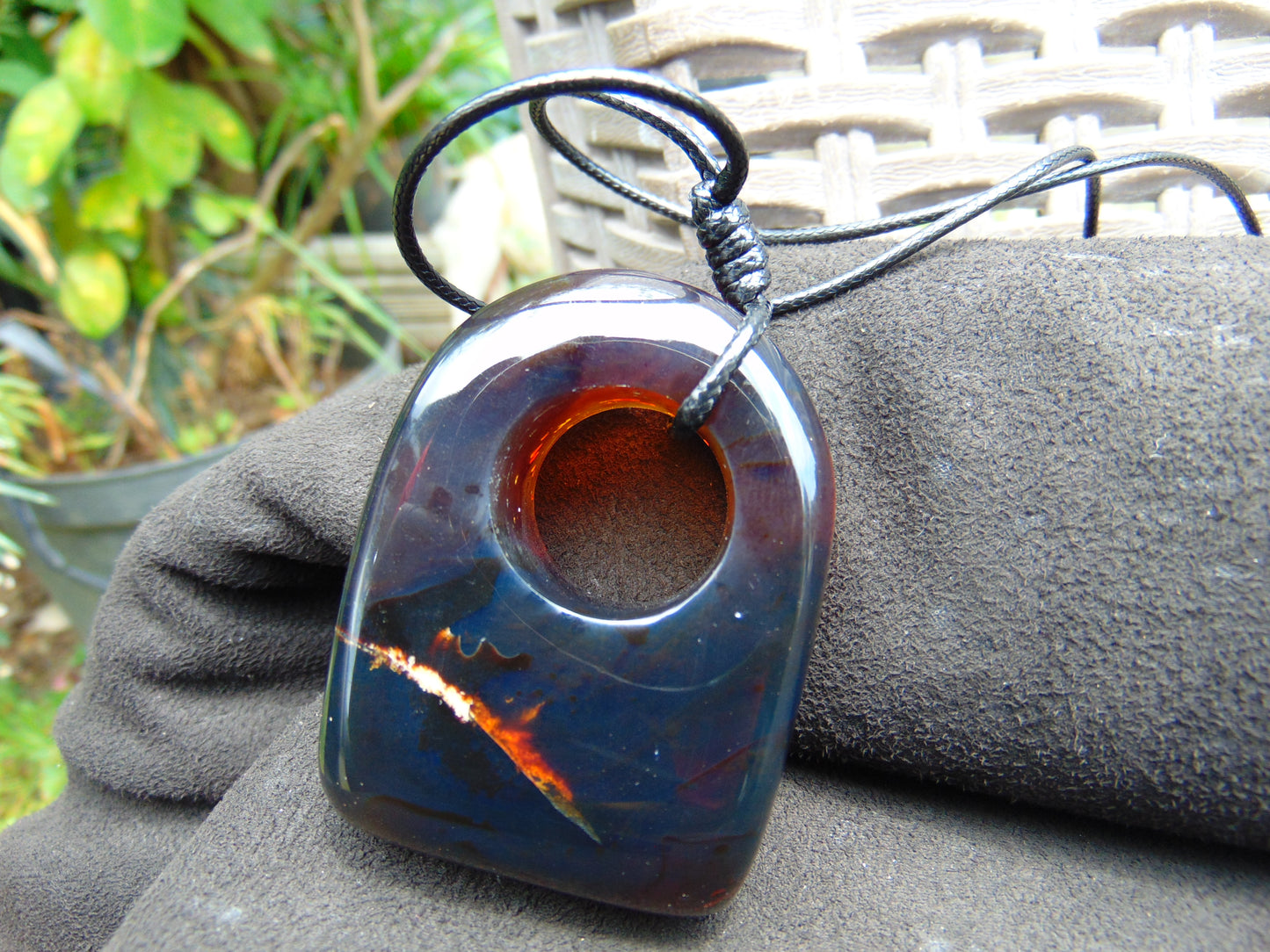 33 gram Ring Pendant Indonesian Blue Amber for Healing 25A214