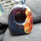 27 gram Ring Pendant Indonesian red blue Amber for Healing 25y152