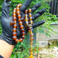 68 gr Tasbih Mesbah Rosary 35 Beads 14 mm Indonesian Yellow Blue Amber for Healing TB14i2