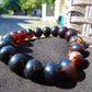 19 Gram 18 Small Beads Bracelet Indonesian Red Dark Bluish Amber for Healing SB55