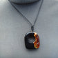 27 gram Ring Pendant Indonesian red blue Amber for Healing 25y152
