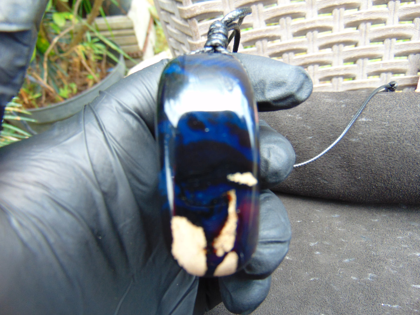 30 gram Ring Pendant Indonesian Blue Amber for Healing 25A218