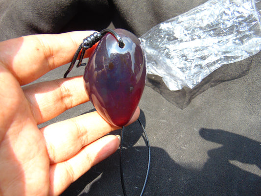 36 gr Big Pendant 57x36x33 mm Indonesian Blue Amber for Healing Y6