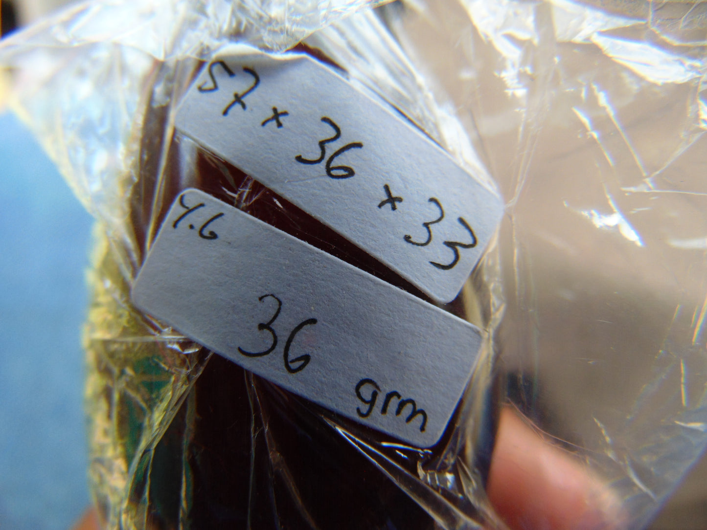 36 gr Big Pendant 57x36x33 mm Indonesian Blue Amber for Healing Y6