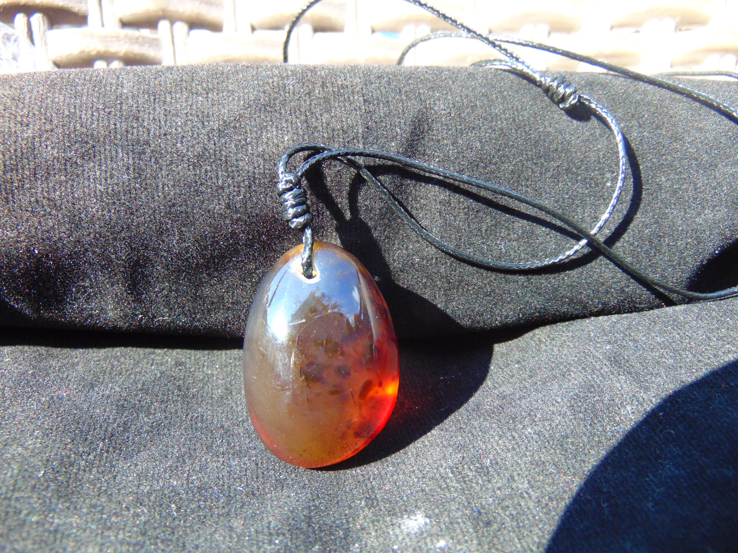 7 gram Pendant Indonesian Red Amber for Healing 25A563