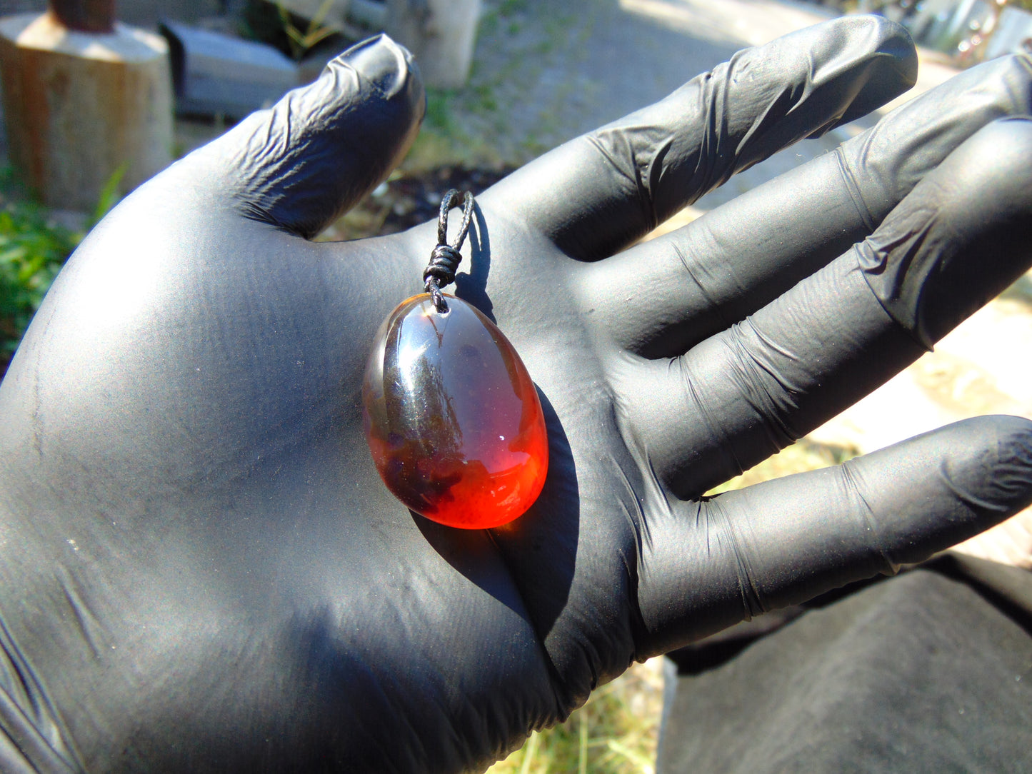 7 gram Pendant Indonesian Red Amber for Healing 25A563