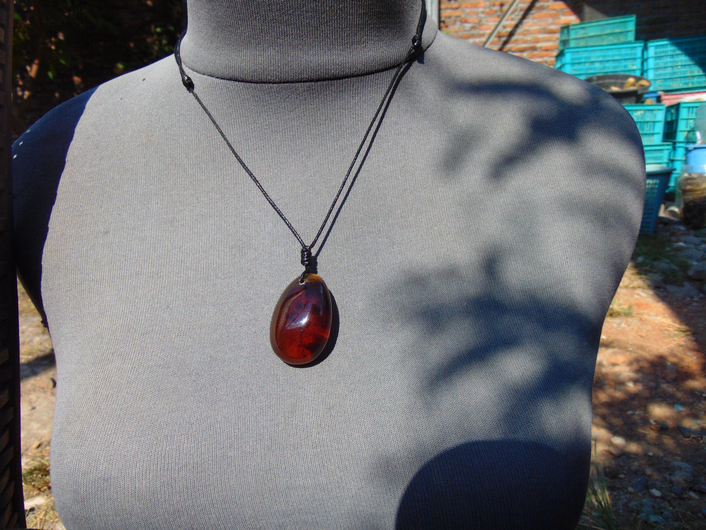 7 gram Pendant Indonesian Red Amber for Healing 25A563