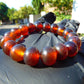 18 Gram 18 Small Beads Bracelet Indonesian Red Bluish Amber for Healing SB40