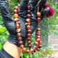 65 gr Tasbih Mesbah Rosary 35 Beads 14 mm Indonesian Yellow Red Amber for Healing TB14i3