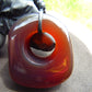 27 gram Ring Pendant Indonesian Red Blue Amber for Healing 25A217