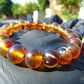 15 Gram 18 Small Beads Bracelet Indonesian Yellow Bluish Amber for Healing SB31
