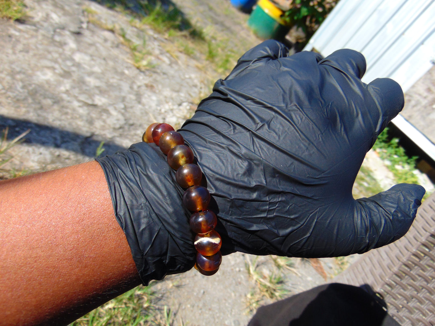 15 Gram 18 Small Beads Bracelet Indonesian Yellow Bluish Amber for Healing SB31