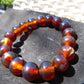 18 Gram 18 Small Beads Bracelet Indonesian Red Bluish Amber for Healing SB30