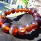 18 Gram 18 Small Beads Bracelet Indonesian Red Bluish Amber for Healing SB30