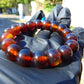 18 Gram 18 Small Beads Bracelet Indonesian Red Bluish Amber for Healing SB30