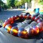 18 Gram 18 Small Beads Bracelet Indonesian Red Bluish Amber for Healing SB41