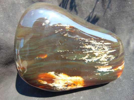 1708 gram Full Polished 17x16x11 cm Mushroom Inclusion Indonesia Green Amber for Healing BPR07