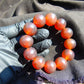 56 gram 12 Beads Mala Bracelet Indonesian Red Amber 20 mm for Healing G20B30