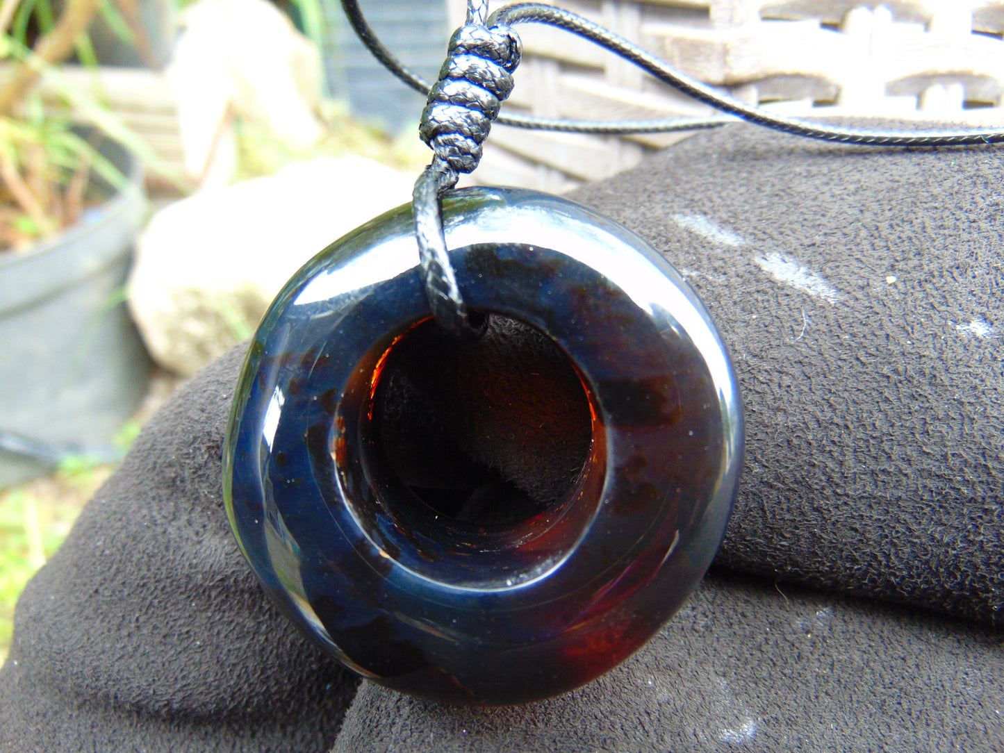 18 gram Ring Pendant Indonesian Blue Amber for Healing 25A219