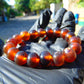 18 Gram 18 Small Beads Bracelet Indonesian Yellow Bluish Amber for Healing SB32