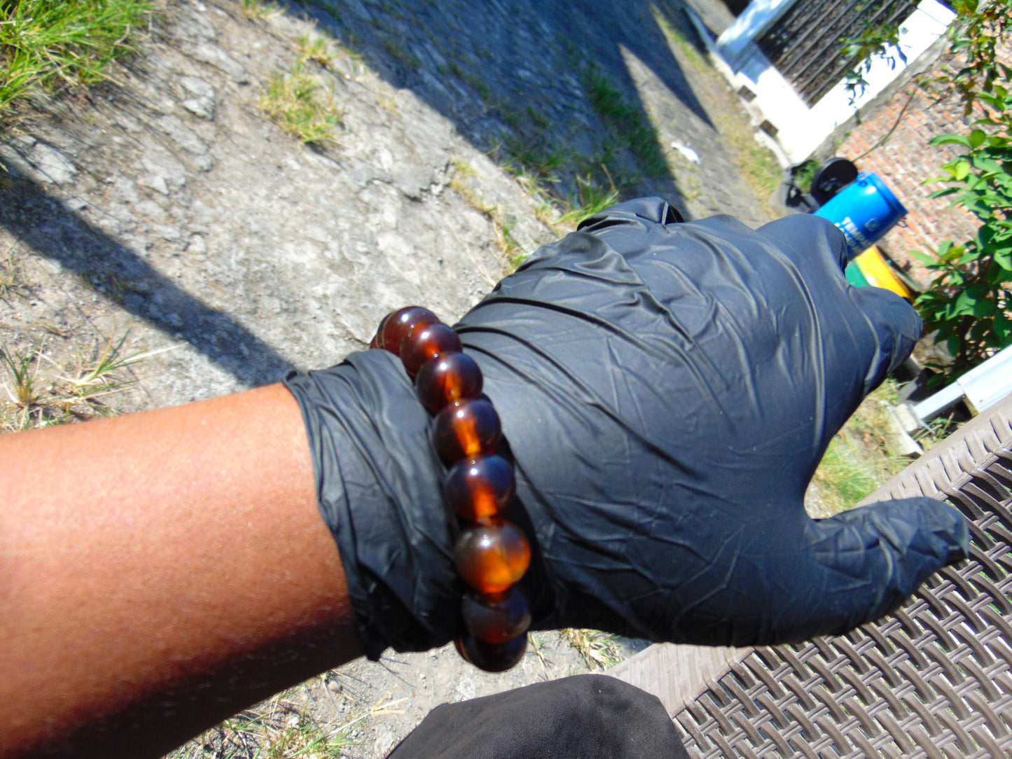 18 Gram 18 Small Beads Bracelet Indonesian Yellow Bluish Amber for Healing SB32