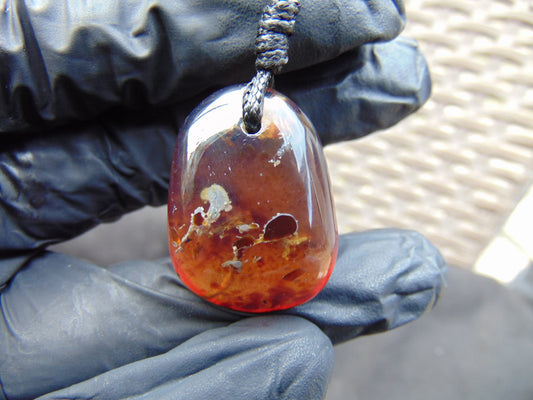 6 gram Pendant Indonesian Inclusion Blue Amber for Healing 26A180